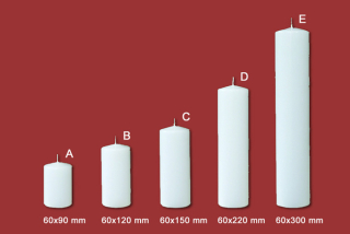 Hladké svíce průměr 60 mm
